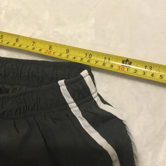 Nike Dri Fit Running Shorts Women S White/Grey Brief-Lined Mesh Sides - Picture 5 of 7